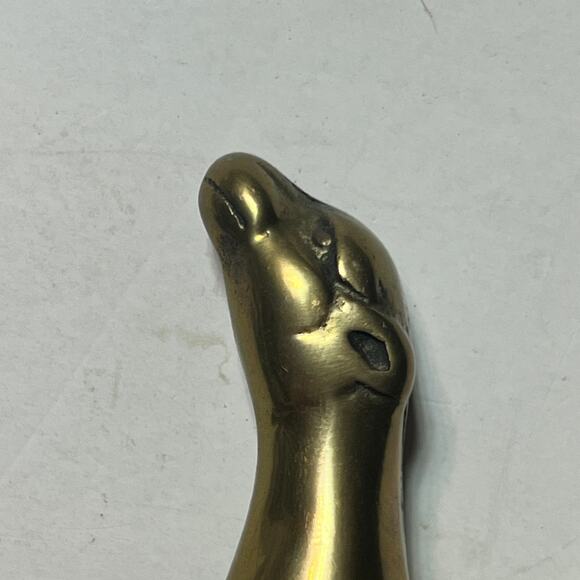 Vintage Brass Sea Lion Figurine Taiwan old Wal Mart Mid Century Animal Decor - Picture 10 of 14